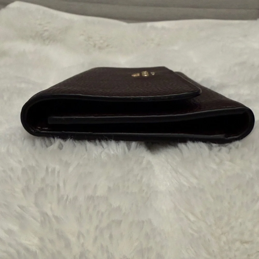 NEW Coach Dark Brown Leather Wallet - Picture 3 of 6